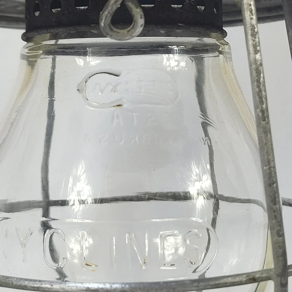Dietz Vesta Railroad Lantern New York Central Vintage Kerosene Clear Globe USA